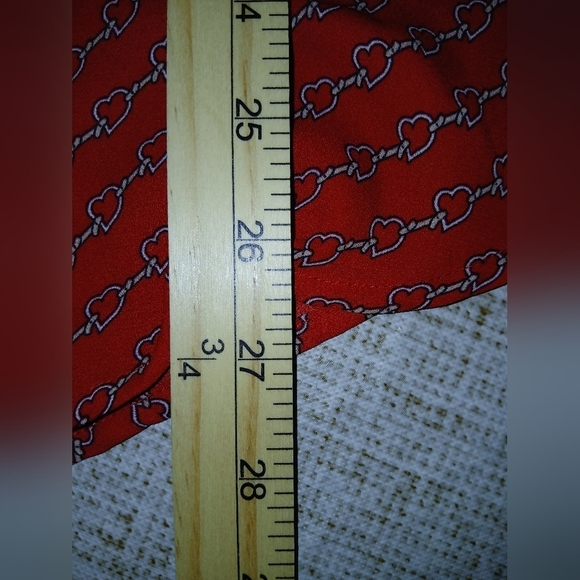 Liz Claiborne womens XXL red heart button down long sleeve blouse office wear - Picture 10 of 10